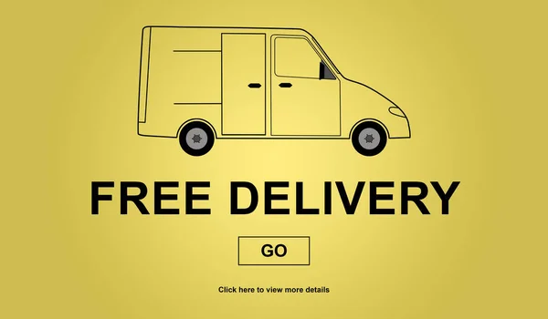Concepto de entrega gratuita — Foto de Stock