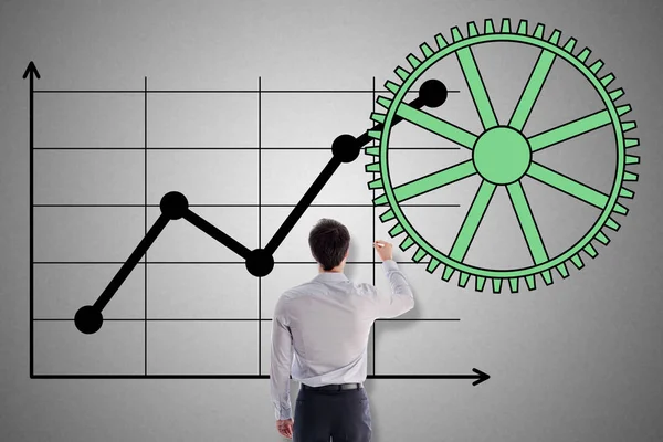 Concepto de análisis empresarial elaborado por un empresario —  Fotos de Stock