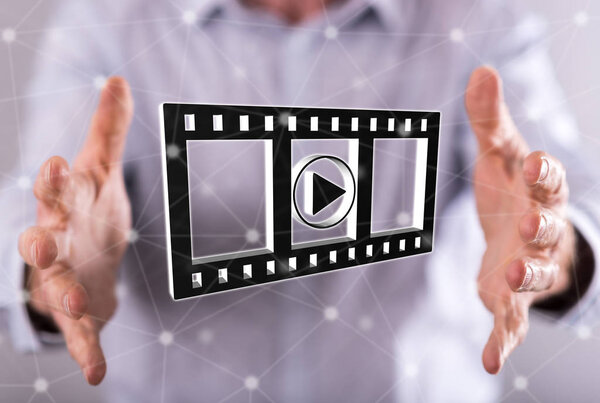 Concept of movies, video and cinema