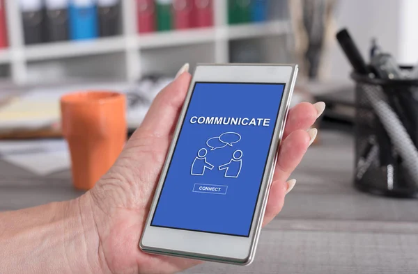 Concetto di comunicazione su smartphone — Foto Stock