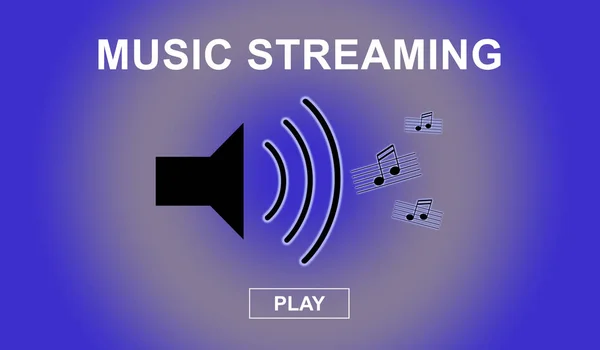 Concetto di streaming musicale — Foto Stock