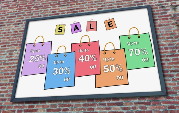 Sale concept on a billboard — Stock Photo, Image