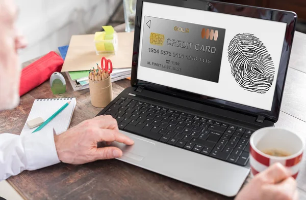 Payment security concept on a laptop screen