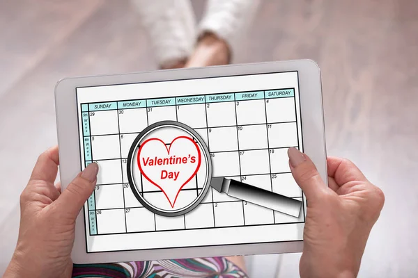 Alla hjärtans dag på planner — Stockfoto