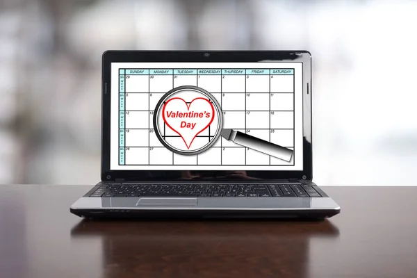 Alla hjärtans dag på planner — Stockfoto