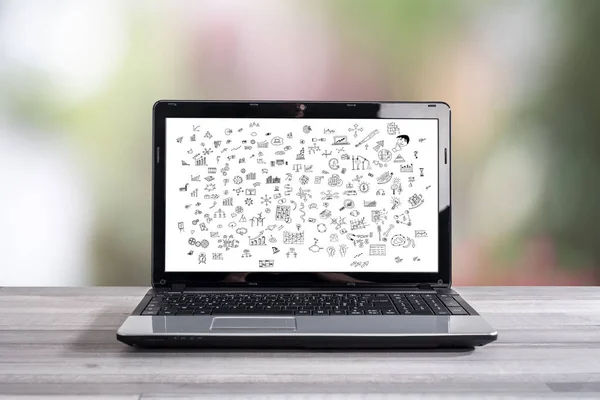 Kreativitás koncepció egy laptop képernyőn — Stock Fotó