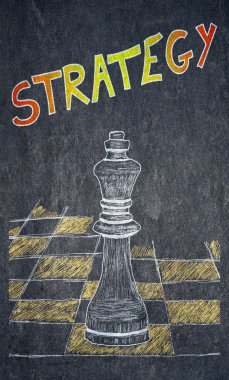 Bir kara tahta üzerinde stratejisi kavramı