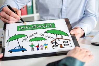 Bir Pano üzerinde sigorta kavramı