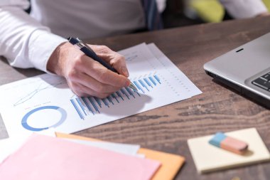 işadamı finansal verilerin analizi