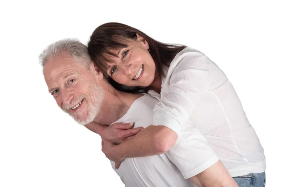 幸せなシニアカップルの肖像画 — ストック写真