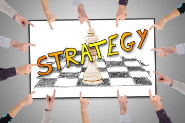 Bir beyaz tahta üzerinde stratejisi kavramı