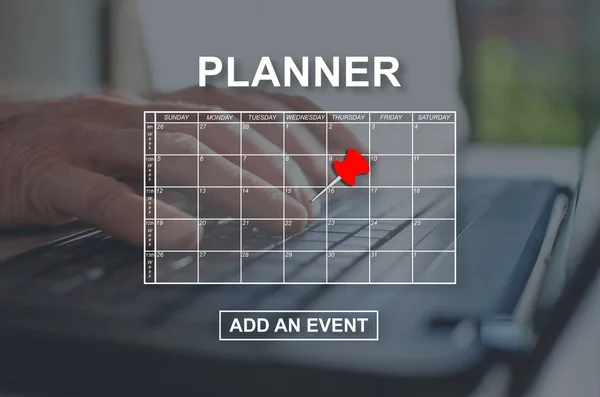 Concepto de evento añadiendo en planificador — Foto de Stock