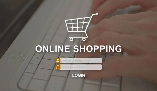 Concetto di shopping online — Foto Stock