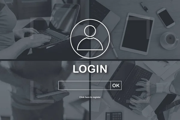 Concept of login — Stock Photo, Image