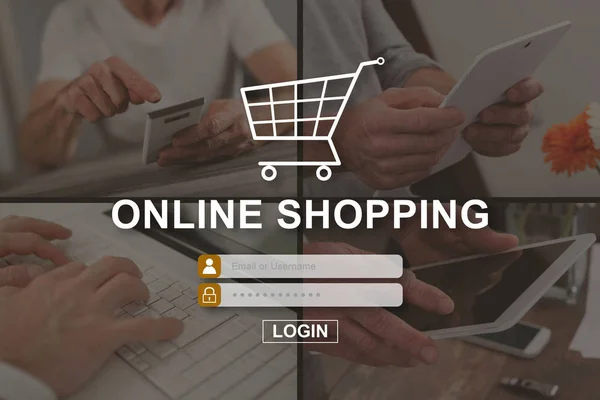 Concetto di shopping online — Foto Stock