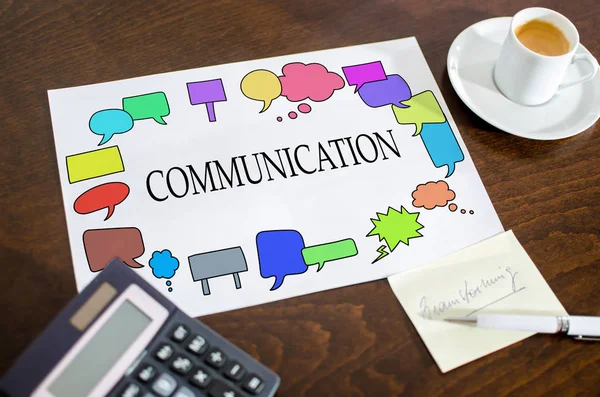 Communication concept on a paper — Stock Photo, Image