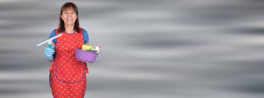 Holding bir çekçek ve küçük bir havza hizmetçi