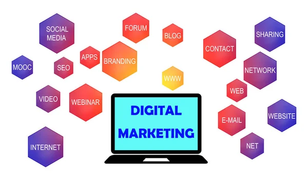 Concepto de Marketing Digital — Foto de Stock