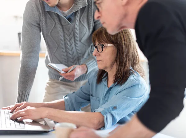 İş adamları birlikte çalışıyor.