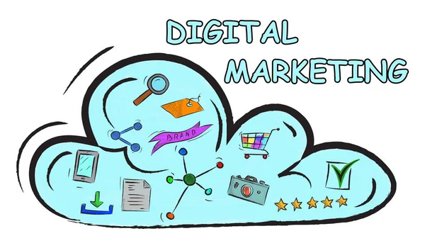 Concepto de Marketing Digital — Foto de Stock