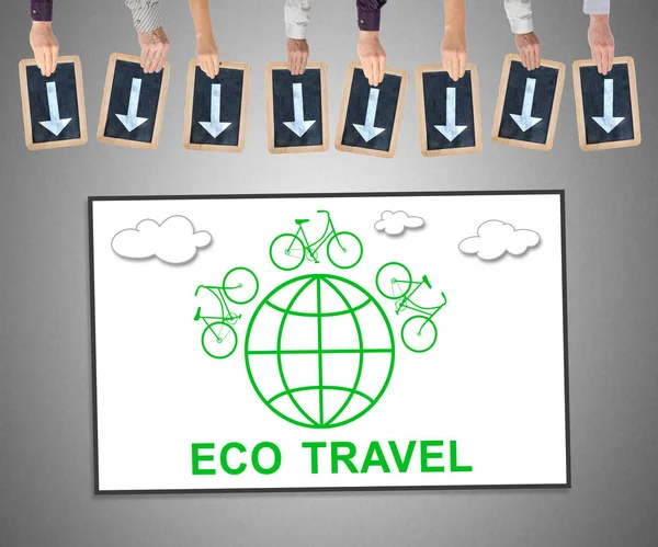 Öko-Reisekonzept auf dem Whiteboard — Stockfoto