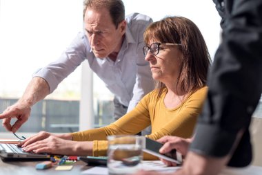 İş adamları birlikte çalışıyor.