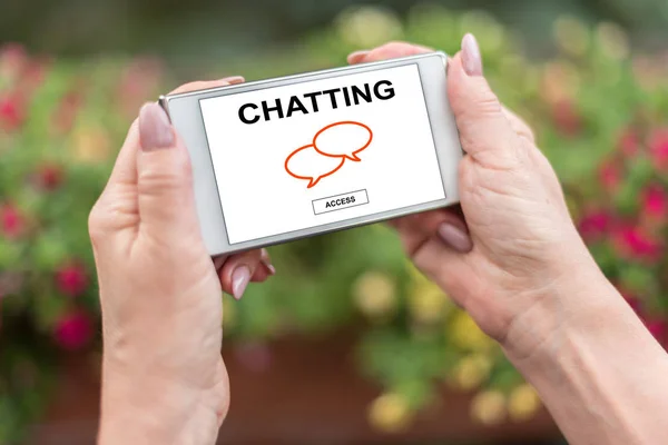 Concetto di chat su smartphone — Foto Stock
