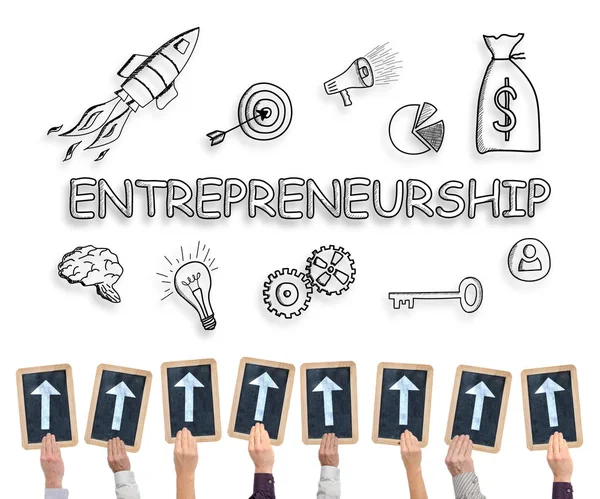 Entreprenörskap koncept på en whiteboard — Stockfoto