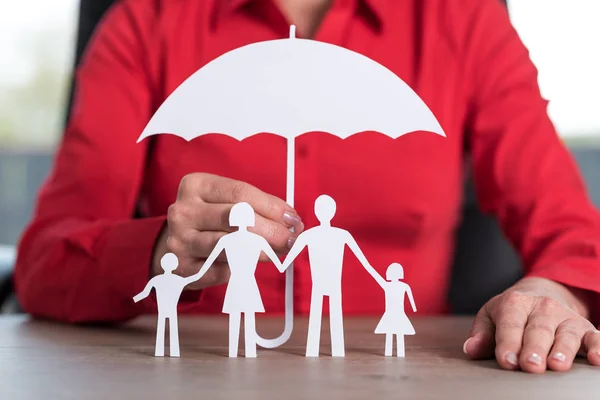 Concept of family protection coverage — Stock Photo, Image