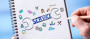 Müşteri hizmet kavramı üzerinde bir not defteri