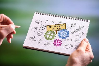 İş planı kavramı üzerinde bir not defteri