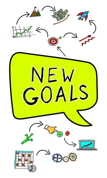 New goals concept on white background — Stock Photo, Image