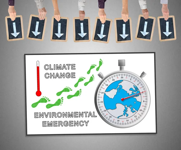 Global warming concept on a whiteboard