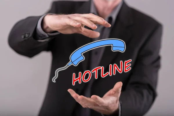 Begreppet hotline — Stockfoto