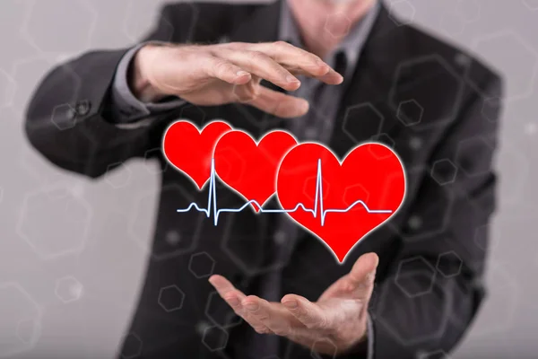 Concept of a heart beats graph — Stock Photo, Image