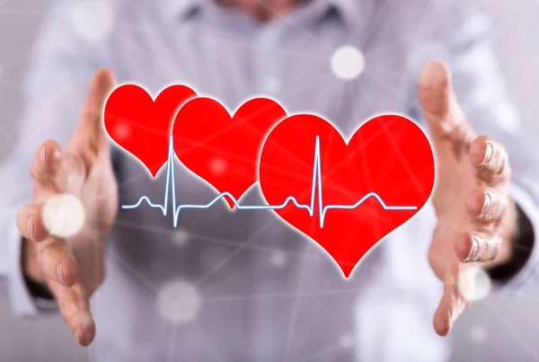 Concept of a heart beats graph — Stock Photo, Image