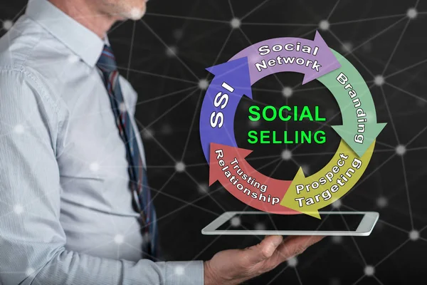 Концепція соціального продажу — стокове фото