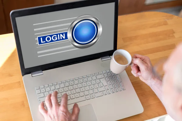 Bir dizüstü bilgisayarda oturum açma kavramı