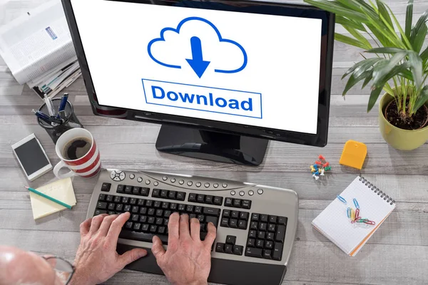 Kavramı bir bilgisayarda veri indirme