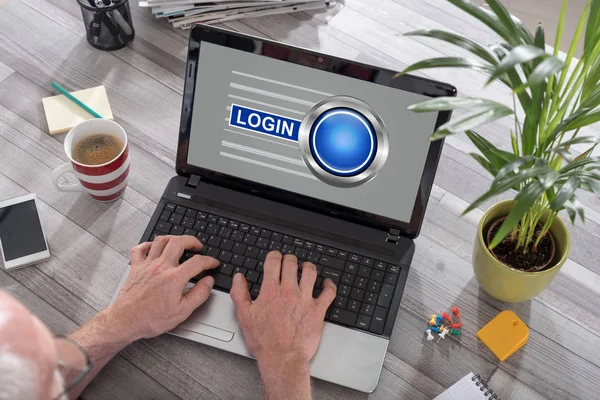 Bir dizüstü bilgisayarda oturum açma kavramı