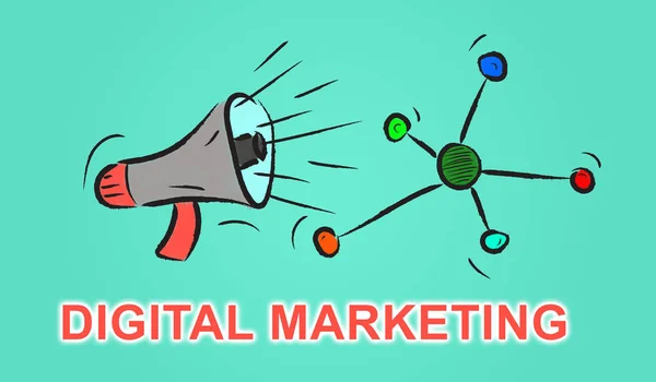 Concept van digitale marketing — Stockfoto