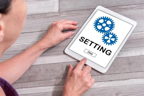 Ayar kavramı bir Tablet