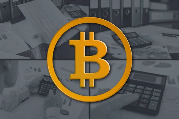 Koncepcja Bitcoin — Zdjęcie stockowe