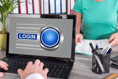 Bir dizüstü bilgisayarda oturum açma kavramı