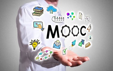 Bir insan eli yukarıda Mooc kavramı