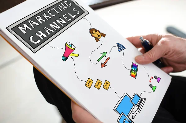 Marketing channels concept on a paper