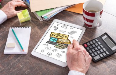 Webinar kavramı bir Tablet