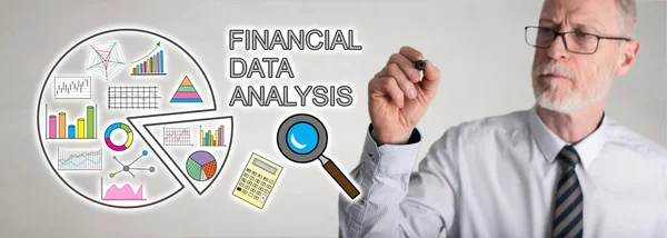 사업 금융 데이터 분석 개념 그리기 — 스톡 사진