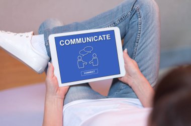 İletişim kavramı bir Tablet