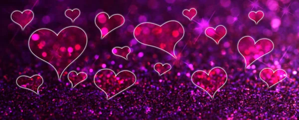 Valentýn abstraktní pozadí se srdcem — Stock fotografie